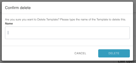 Confirm Delete Template