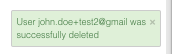 User Deleted Successfully
