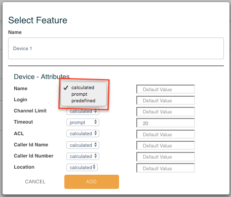 Base Feature Attributes Setup