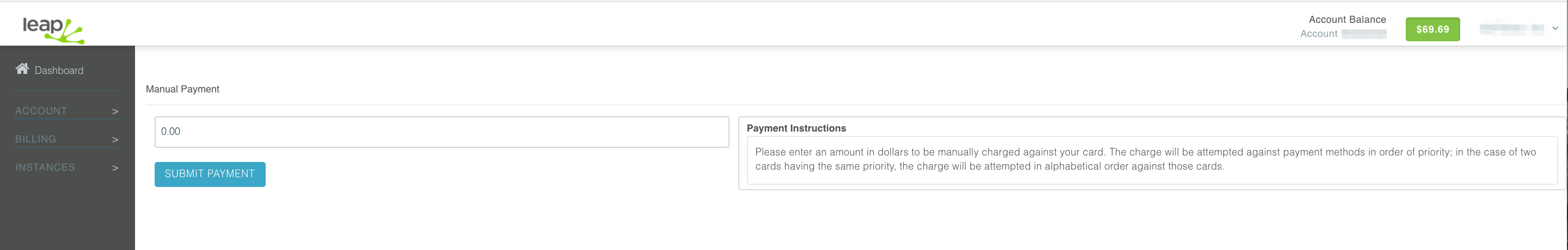 Manual Payment Page