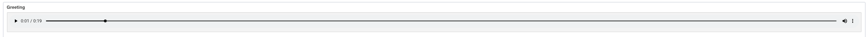 Greeting Playback
