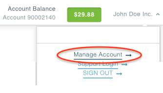 Manage Account